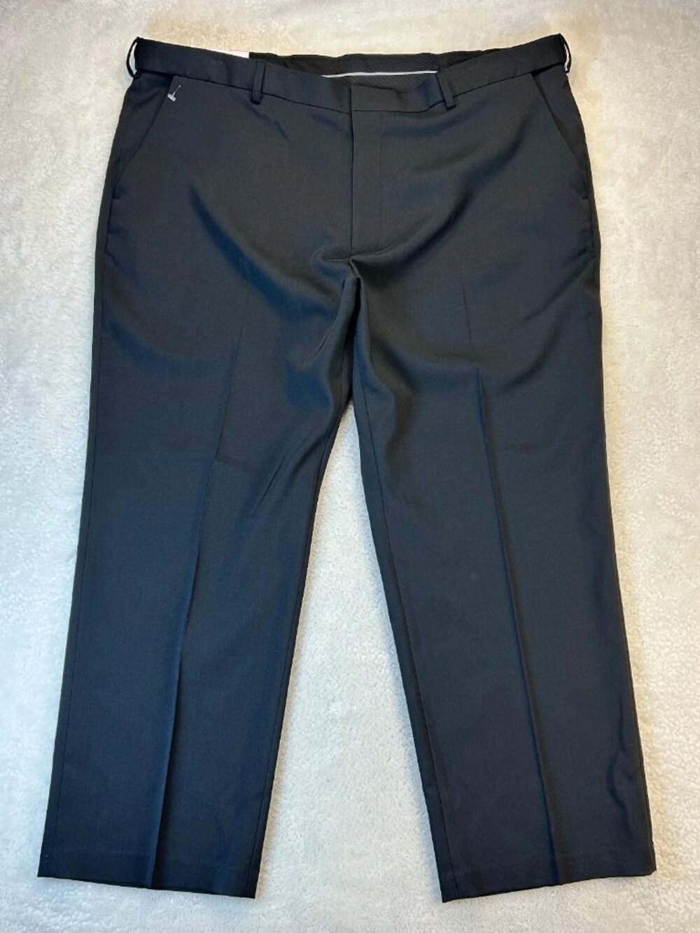 NWT Van Heusen Traveler Dress Pants Mens 44x29 Black Stretch Non-Iron Flex Waist